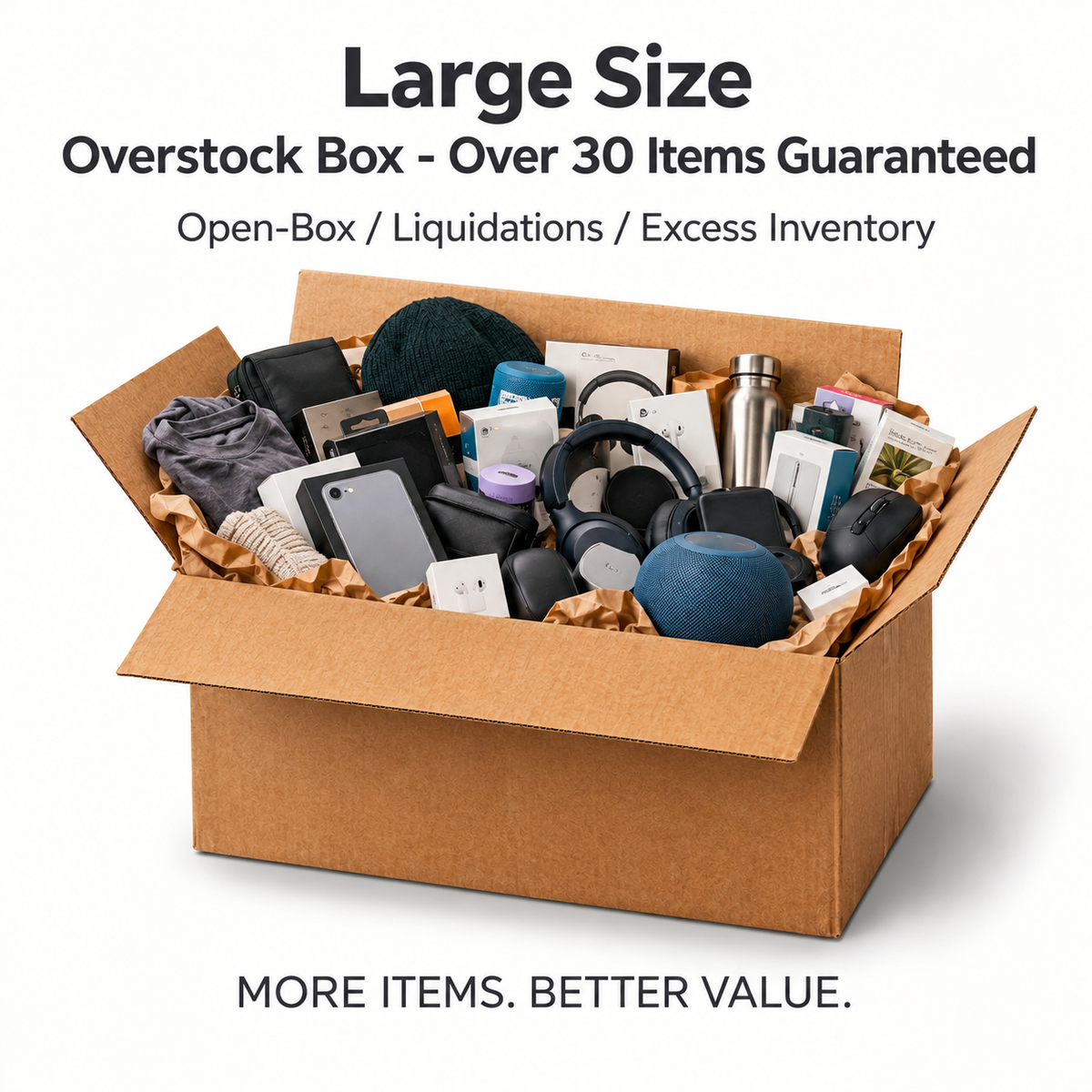 Large Overstock Box - 30+ Items Guaranteed - My Mystery Parcel